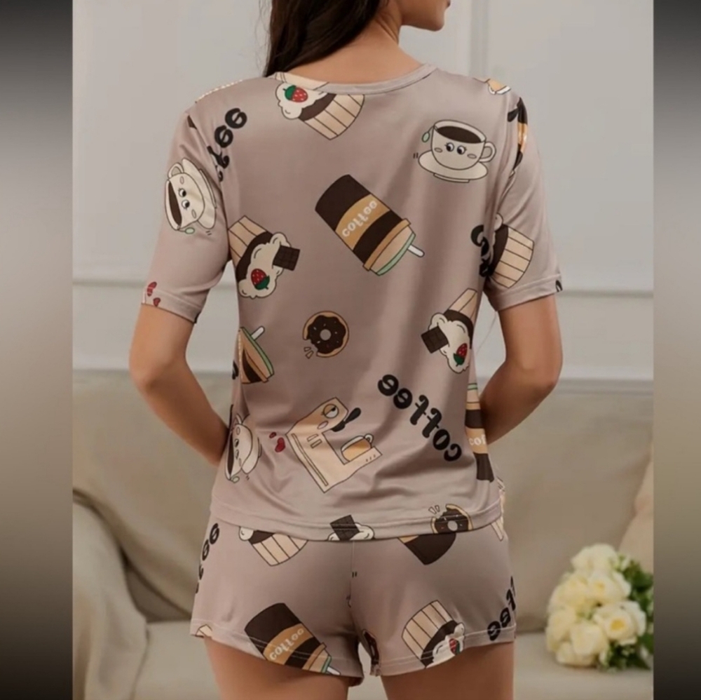 Cake & coffee PJS set - Picture 2 of 2